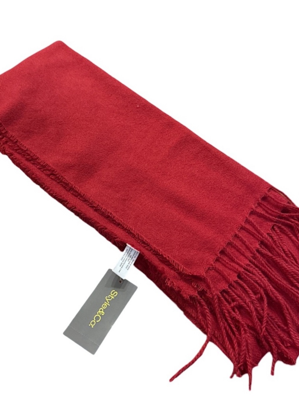 Style & Co. Red Fringe Scarf